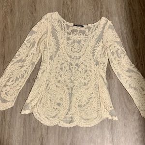 Dulcie | Anthro lace long sleeve top
